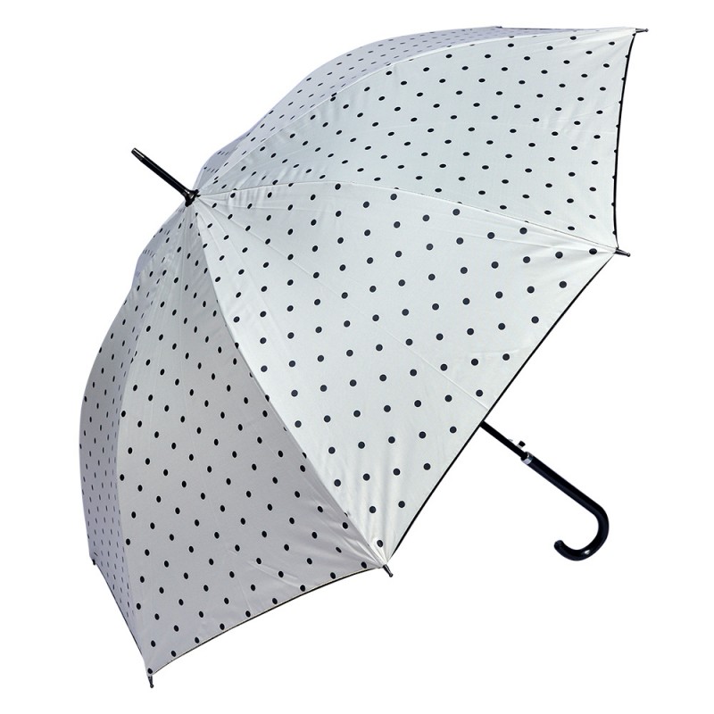 JZUM0057W Erwachsenen-Regenschirm Ø 98 cm Weiß Schwarz Polyester Punkte