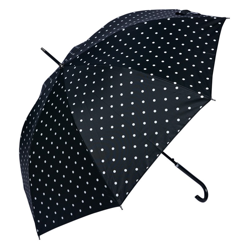 JZUM0057Z Erwachsenen-Regenschirm Ø 98 cm Schwarz Polyester Punkte