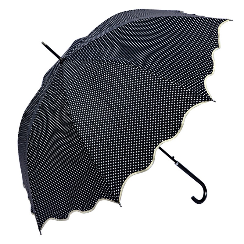 JZUM0058Z Erwachsenen-Regenschirm Ø 98 cm Schwarz Polyester Punkte