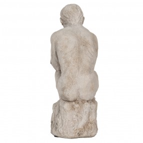 26TE0493 Decorative Figurine Person 31 cm Grey Stone Figurine