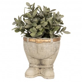 26TE0496 Planter Trousers Ø 15x17 cm Grey Stone Flower Pot