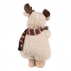 265255 Christmas Decoration Bear 38 cm Beige Brown Fabric