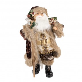 265260 Figurine Santa Claus 47 cm Brown Beige Plastic Christmas Figurines
