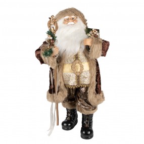 250763 Figurine Santa Claus 82 cm Brown Plastic Christmas Figurines