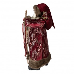 250765 Beeld Kerstman 82 cm Rood Kunststof Kerstfiguren