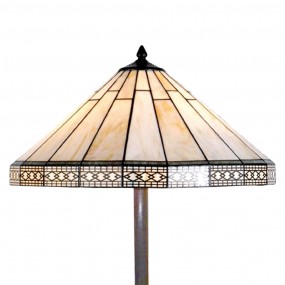 25LL-5564 Lampadaire Tiffany Ø 50x164 cm  Beige Verre Triangle Lampe sur pied