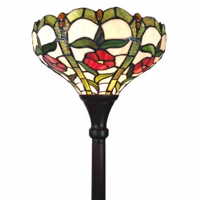 25LL-6025 Lampadaire Tiffany Ø 31x186 cm Beige Vert Verre Lampe sur pied