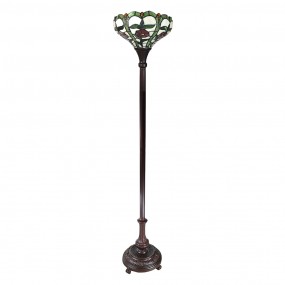 25LL-6025 Tiffany Stehlampe Ø 31x186 cm Beige Grün Glas Stehleuchte