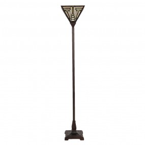 25LL-6079 Floor Lamp Tiffany Ø 31x186 cm  Beige Green Polyresin Glass Rectangle Standing Lamp