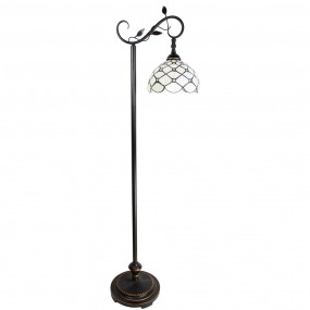25LL-6244 Tiffany Vloerlamp  152 cm Bruin Beige Glas Staande Lamp