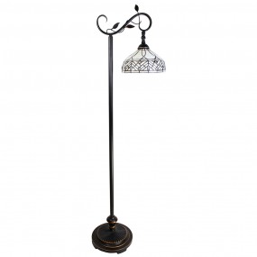 25LL-6245 Tiffany Stehlampe 152 cm Braun Beige Glas Stehleuchte