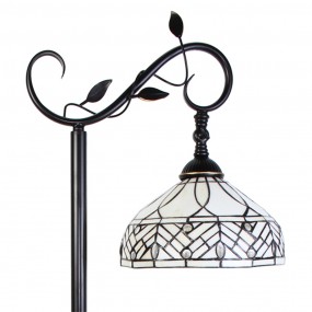 25LL-6245 Tiffany Vloerlamp  152 cm Bruin Beige Glas Staande Lamp