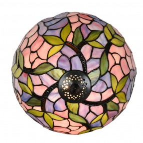 25LL-6308 Tiffany Tafellamp  Ø 30x50 cm Roze Glas Tiffany Bureaulamp