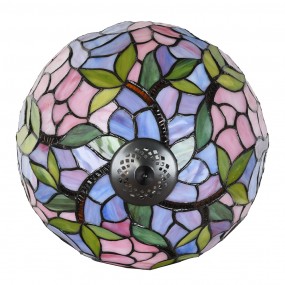 25LL-6308 Tiffany Tafellamp  Ø 30x50 cm Roze Glas Tiffany Bureaulamp