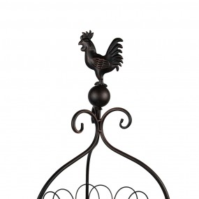 25Y1156 Rack with Two Baskets  Ø 26x72 cm Black Iron Chicken Fruit Bowl