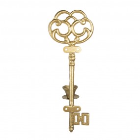 26Y5420 Candle holder Key 34 cm Gold colored Iron Wall Decor