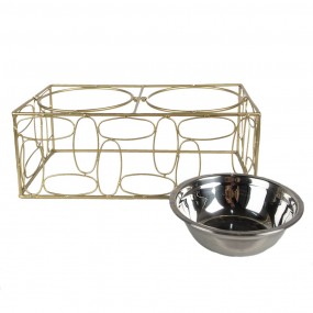 26Y5429 Dog Bowl 2x500 ml Gold colored Iron Cat Bowl