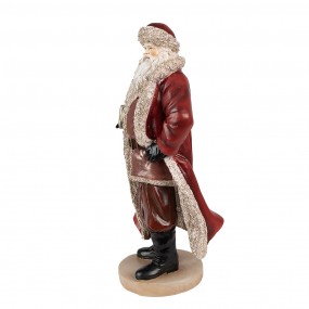 26PR3951 Beeld Kerstman 33 cm Rood Polyresin Kerstfiguren