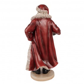 26PR3951 Beeld Kerstman 33 cm Rood Polyresin Kerstfiguren