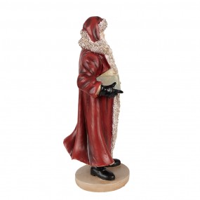 26PR3951 Beeld Kerstman 33 cm Rood Polyresin Kerstfiguren