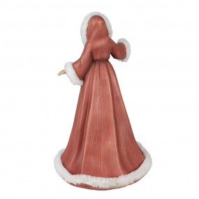 26PR4935 Figurine Woman 40 cm Red Polyresin Christmas Figurines
