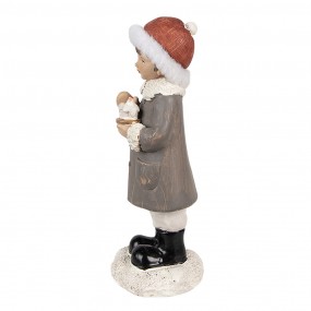 26PR4949 Figurine Child 14 cm Grey Polyresin Christmas Figurines