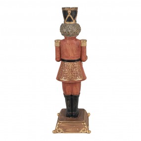 26PR4955 Beeld Notenkraker 32 cm Rood Polyresin Kerstfiguren