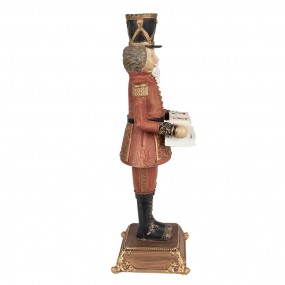 26PR4955 Beeld Notenkraker 32 cm Rood Polyresin Kerstfiguren