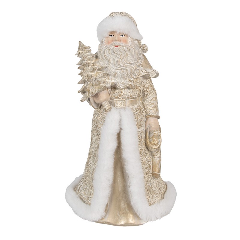 6PR4964 Figurine Santa Claus 32 cm Gold colored Polyresin Christmas Figurines