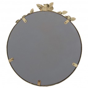 262S283 Mirror 39x5x44 cm Gold colored Glass Flowers Round Wall Mirror
