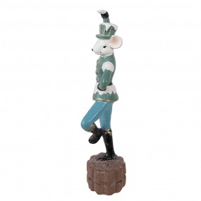 26PR3961 Statuetta Mouse 26 cm Blu Poliresina Statuetta decorativa