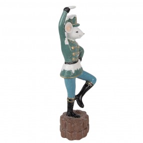 26PR3961 Statuetta Mouse 26 cm Blu Poliresina Statuetta decorativa