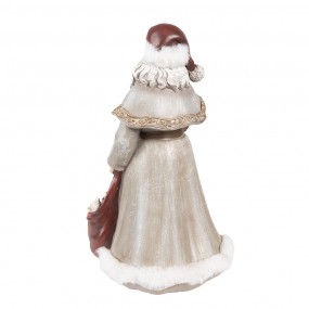 26PR4942 Figurine Père Noël 31 cm Gris Polyrésine Figurines de Noël