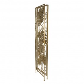 25Y1164 Room Divider 124x2x181 cm Gold colored Iron Leaves Folding Screen