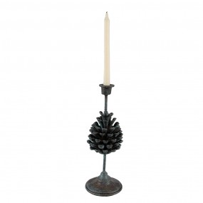 26Y5425 Candle holder Pinecone 27 cm Green Iron Candle Holder