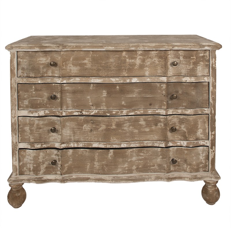 5H0676 Dresser 100x45x85 cm Brown Wood Chest of Drawers