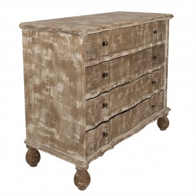 25H0676 Dresser 100x45x85 cm Brown Wood Chest of Drawers