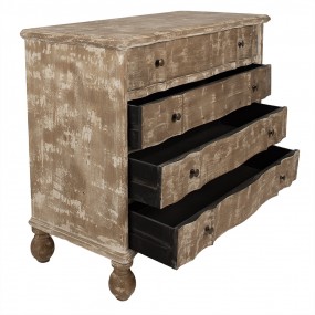 25H0676 Dresser 100x45x85 cm Brown Wood Chest of Drawers