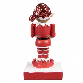 26PR4900 Haken für Weihnachtssocke Elf 20 cm Rot Polyresin