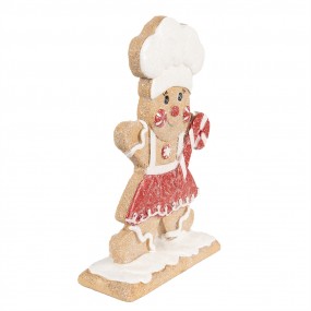 26PR4903 Statuetta decorativa di Natale 22 cm Marrone Poliresina