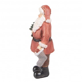 26PR4960 Statuetta Babbo Natale  14 cm Rosso Poliresina Statuetta de Natale