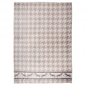 2DHL60 Throw Blanket 130x170 cm Brown White Polyester Dachshunds Blanket