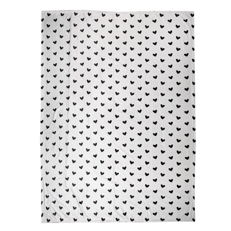 LBS60 Couverture 130x170 cm Blanc Noir Polyester Plaid