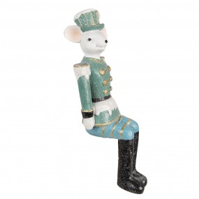 26PR3963 Statuetta Mouse 19 cm Blu Poliresina Statuetta decorativa