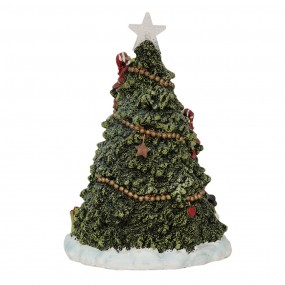 26PR3971 Christmas Decoration with LED Lighting Christmas Tree 26 cm Green Polyresin Christmas Decoration Figurine
