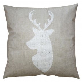 2NWV20 Cushion Cover 45x45 cm Beige Polyester Deer Pillow Cover