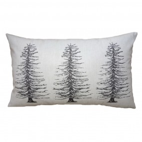 2NWV36-2 Cushion Cover 30x50 cm Beige Grey Polyester Pine Trees Pillow Cover