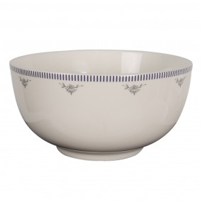 2DFRBO Soup Bowl 500 ml White Grey Porcelain Rooster Serving Bowl
