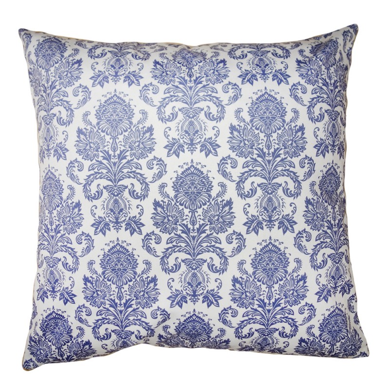 KT021.347 Cushion Cover 45x45 cm White Blue Polyester Pillow Cover