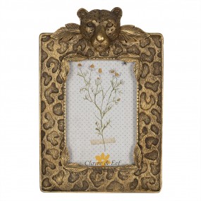 22F1034 Photo Frame 10x15 cm Gold colored Polyresin Picture Frame